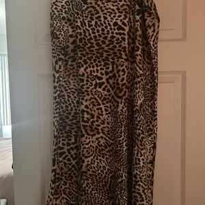 Rachel Zoe Leopard Print Maxi Skirt in Tan and Black